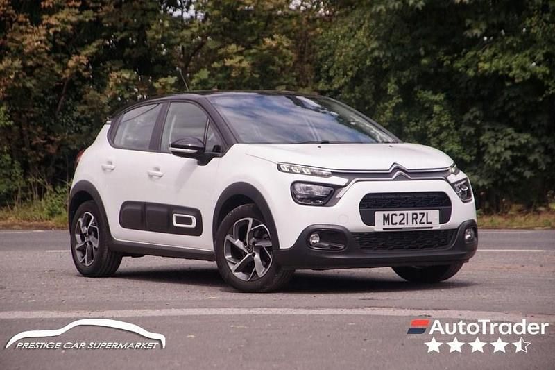 White Used 2021 Citroën C3 PureTech Hatchback | £10,699 (Fair price) - Image 1/4