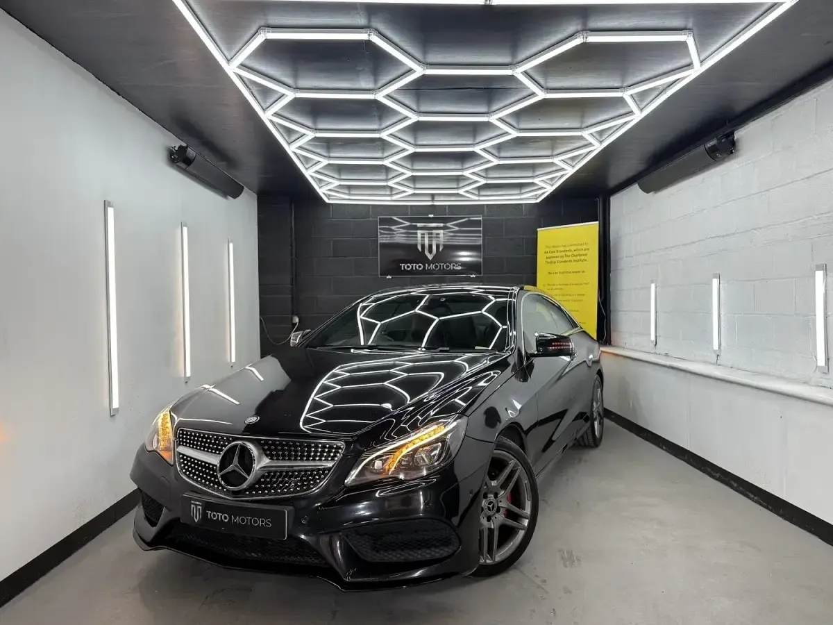 Used Mercedes E220 AMG line 2015 Black Coupe