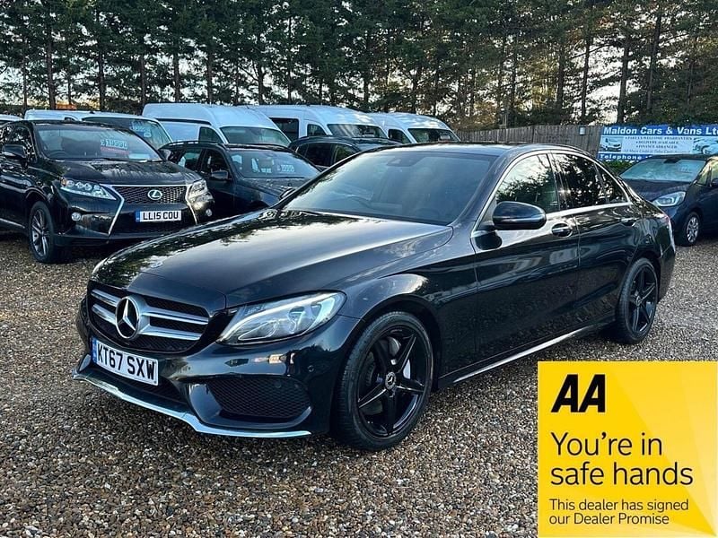 Black Used 2018 Mercedes C250 AMG Line Premium Plus Sedan | £16,990 (Good price) - Image 1/4