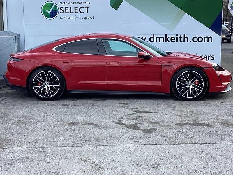 Used Porsche Taycan 419 kW (571 HP) 2021 Carmine red Sedan