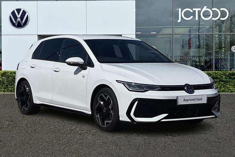 White Used 2025 VW Golf VIII R-line Hatchback | £28,590 (Expensive) - Image 1/4