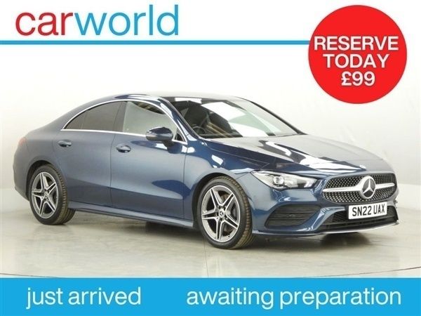 Blue Used 2022 Mercedes CLA200 AMG line Coupe | £20,880 (Expensive) - Image 1/1