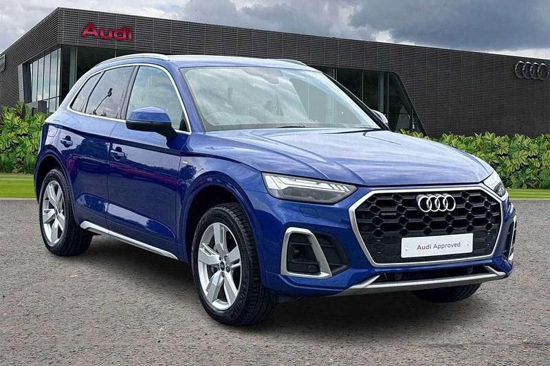 Blue Used 2022 Audi Q5 S-Line SUV | £28,845 (Good price) - Image 1/4