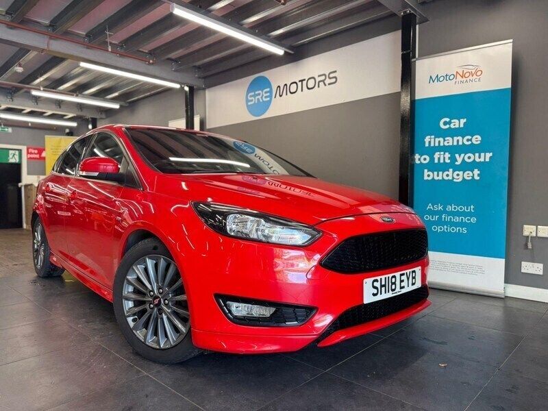Red Used 2017 Ford Focus ST-Line X Hatchback | £7,295 (Good price) - Image 1/4