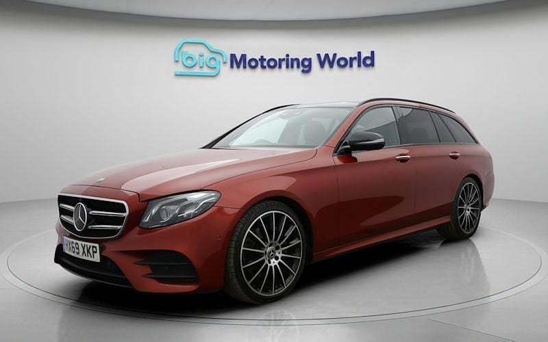 Used Mercedes E220 AMG line 194 HP (142 kW) 2020 Red Estate