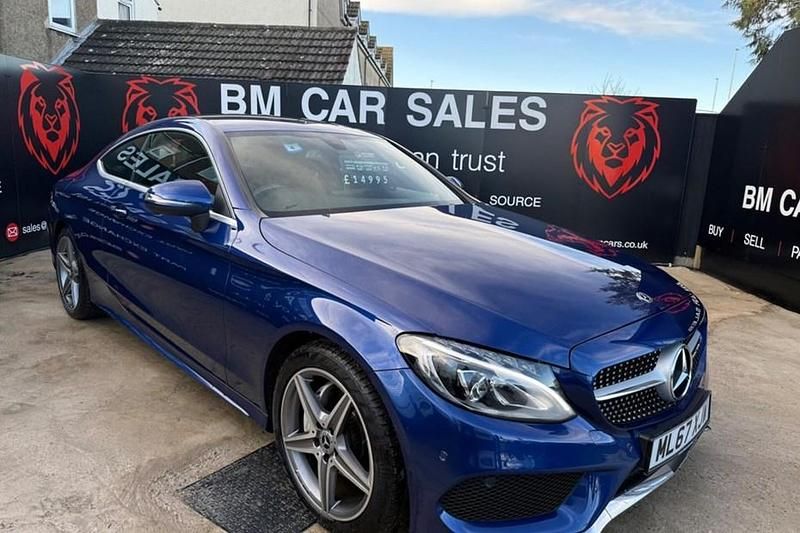 Used Mercedes C200 AMG line 2017 Blue Coupe