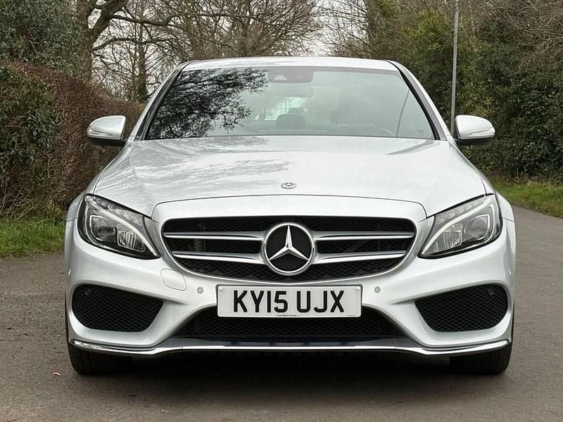 Used Mercedes C220 AMG line 170 HP (125 kW) 2015 Silver Sedan