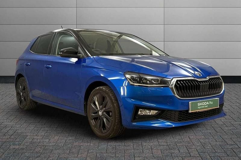 Race blue metallic black magic pearl effect Used 2021 Skoda Fabia Colour Edition Hatchback | £13,150 (Fair price) - Image 1/4