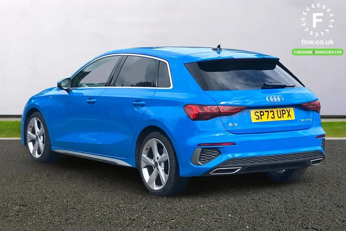 Used Audi A3 S-Line 190 HP (139 kW) 2023 Blue Sedan