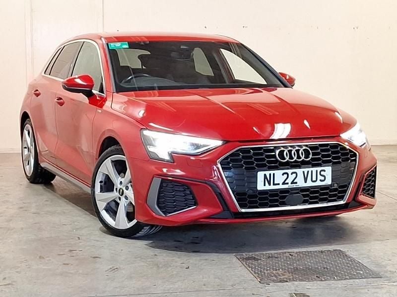 Red Used 2022 Audi A3 S-Line Hatchback | £21,298 (Fair price) - Image 1/4