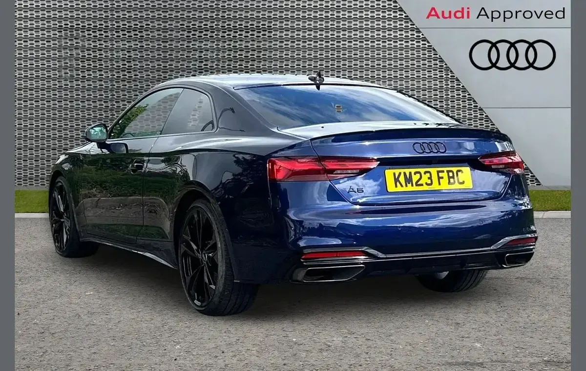 Used Audi A5 Black Edition 150 HP (110 kW) 2023 Blue Coupe
