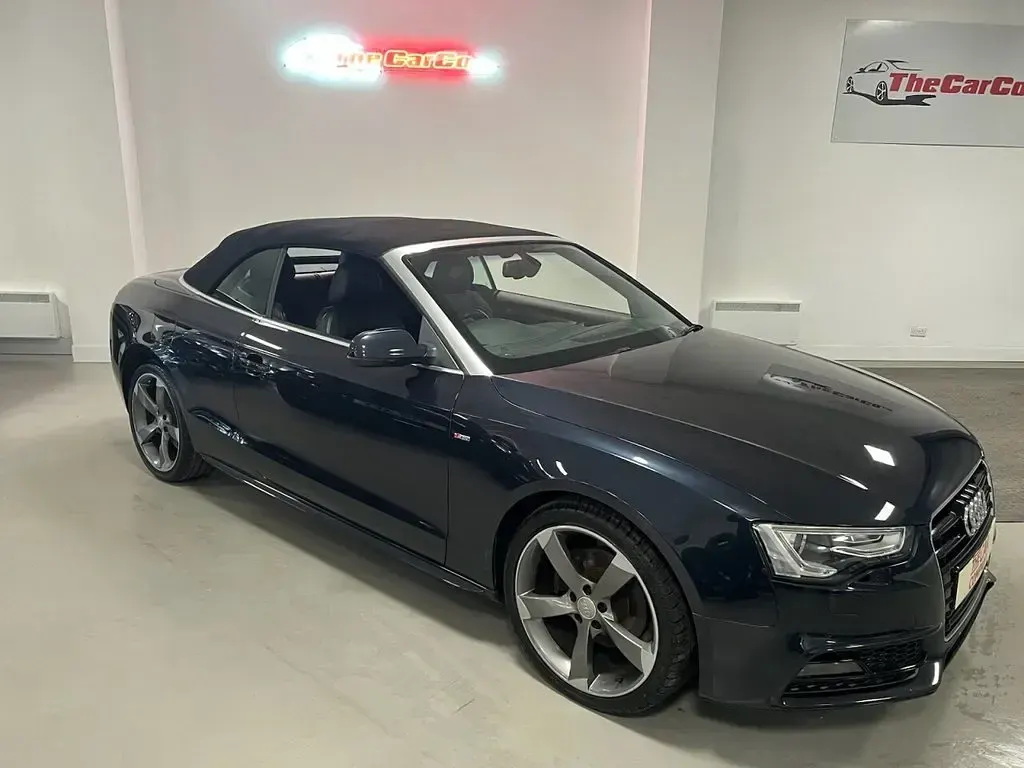 Used Audi A5 Cabriolet S-Line 177 HP (130 kW) 2014 Blue Cabriolet