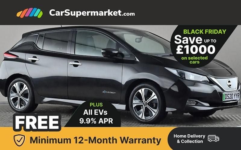 Black Used 2020 Nissan Leaf N-Connecta Hatchback | £8,697 (Fair price) - Image 1/3