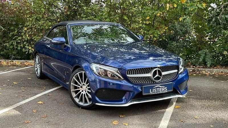 Blue Used 2017 Mercedes C220 AMG Line Premium Plus Cabriolet | £16,950 (Fair price) - Image 1/4