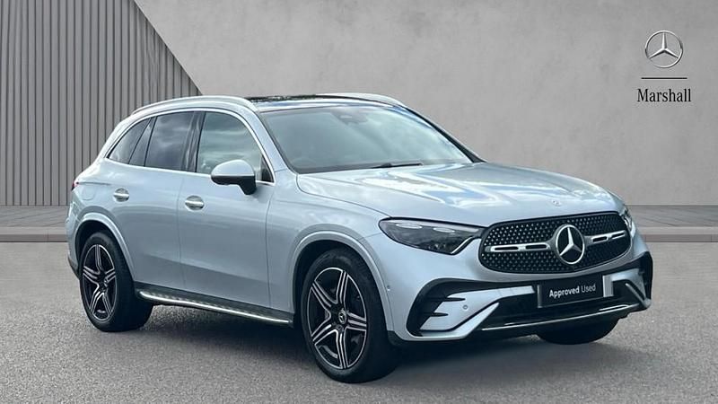 Metallic paint hightech silver Used 2025 Mercedes GLC300 AMG Line Premium | £44,495 (A bit pricey) - Image 1/4
