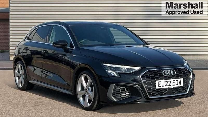 Black Used 2022 Audi A3 S-Line Hatchback | £20,918 (Fair price) - Image 1/4