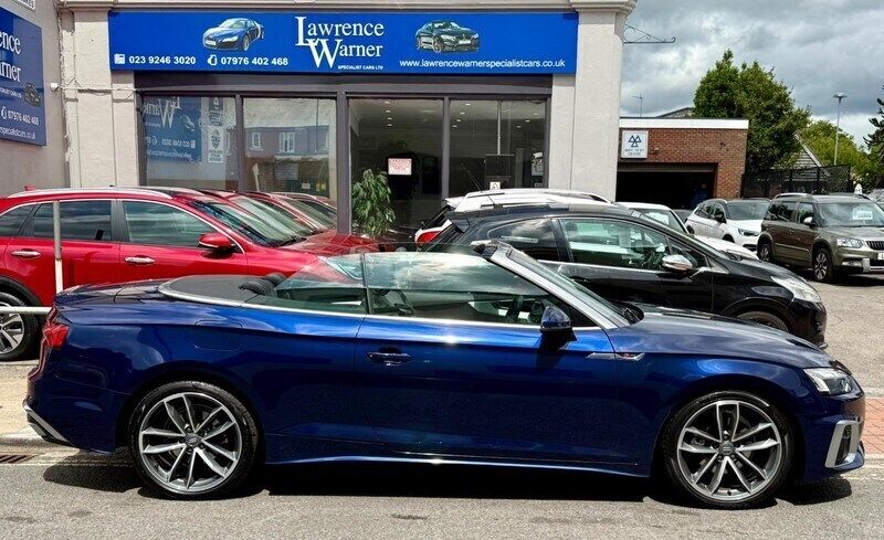 Blue Used 2021 Audi A5 Cabriolet S-Line Cabriolet | £25,975 (Fair price) - Image 1/3