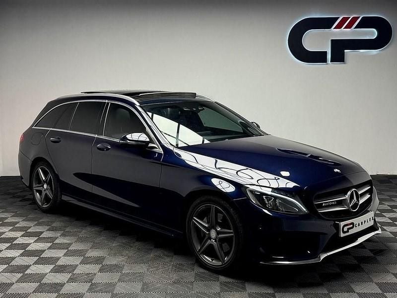 Blue Used 2017 Mercedes C220 AMG Line Premium Plus Estate | £10,495 (Fair price) - Image 1/3