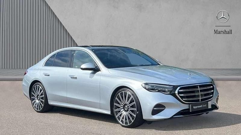 Metallic paintwork hightech silver Used 2024 Mercedes E220 Exclusive Sedan | £46,520 - Image 1/4