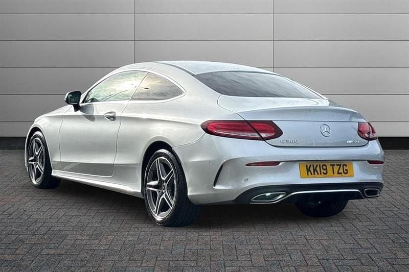 Used Mercedes C300 AMG Line Premium 258 HP (189 kW) 2019 Iridium silver Coupe