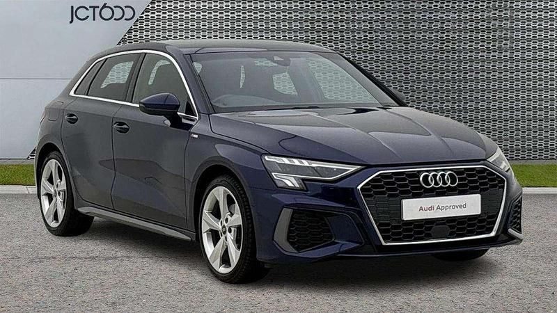Blue Used 2023 Audi A3 S-Line Hatchback | £21,472 (Fair price) - Image 1/4