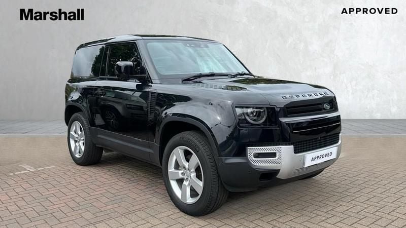 Solid santorini black Used 2024 Land Rover Defender HSE SUV | £53,594 - Image 1/4