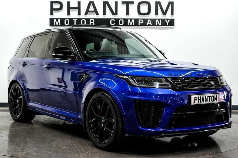 Blue Used 2018 Land Rover Range Rover Sport SVR SUV | £42,990 (Fair price) - Image 1/4