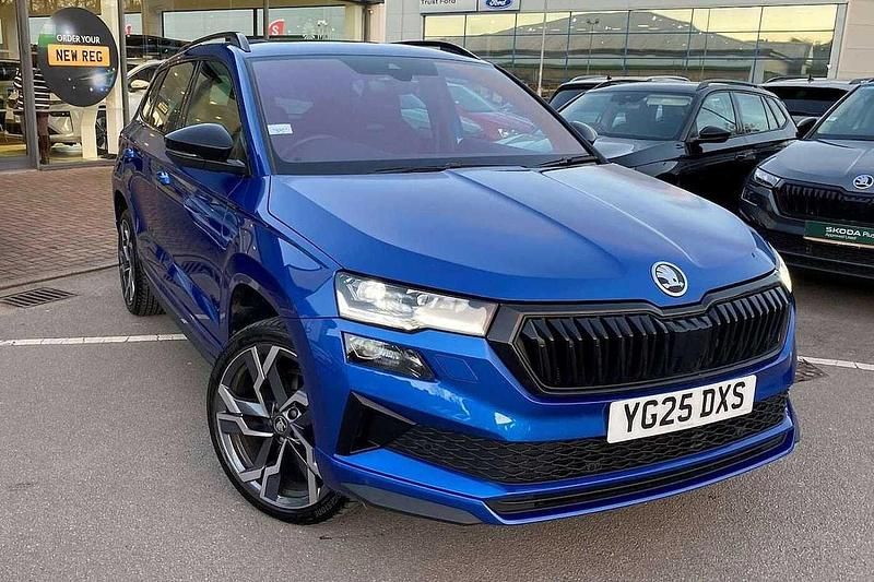 Blue Used 2025 Skoda Karoq SportLine SUV | £26,606 (Good price) - Image 1/4