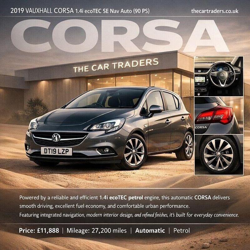 Used Vauxhall Corsa 90 HP (66 kW) 2019 Grey Hatchback