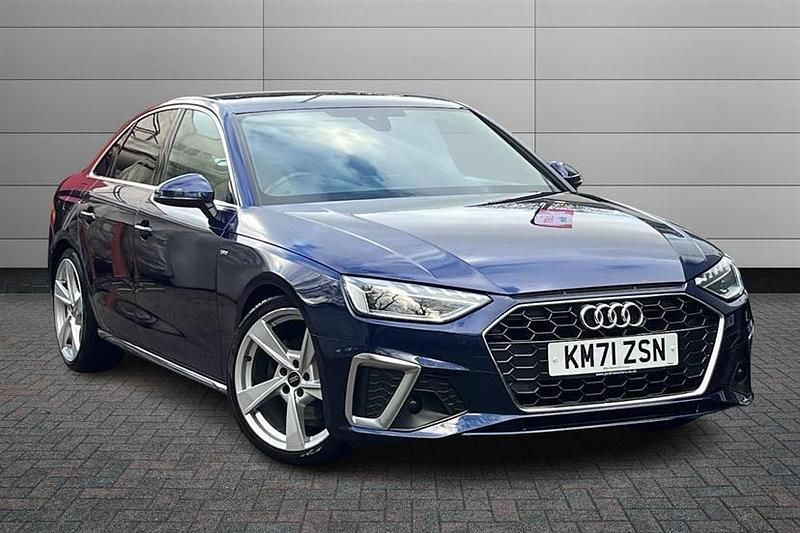 Used Audi A4 S-Line 163 HP (119 kW) 2021 Navarra blue Sedan