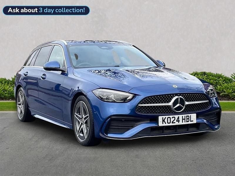 Blue Used 2024 Mercedes C200 AMG line Estate | £28,299 (Expensive) - Image 1/4