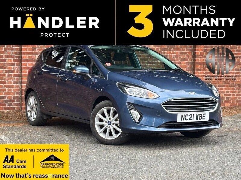 Blue Used 2021 Ford Fiesta Titanium Hatchback | £11,995 (Good price) - Image 1/4