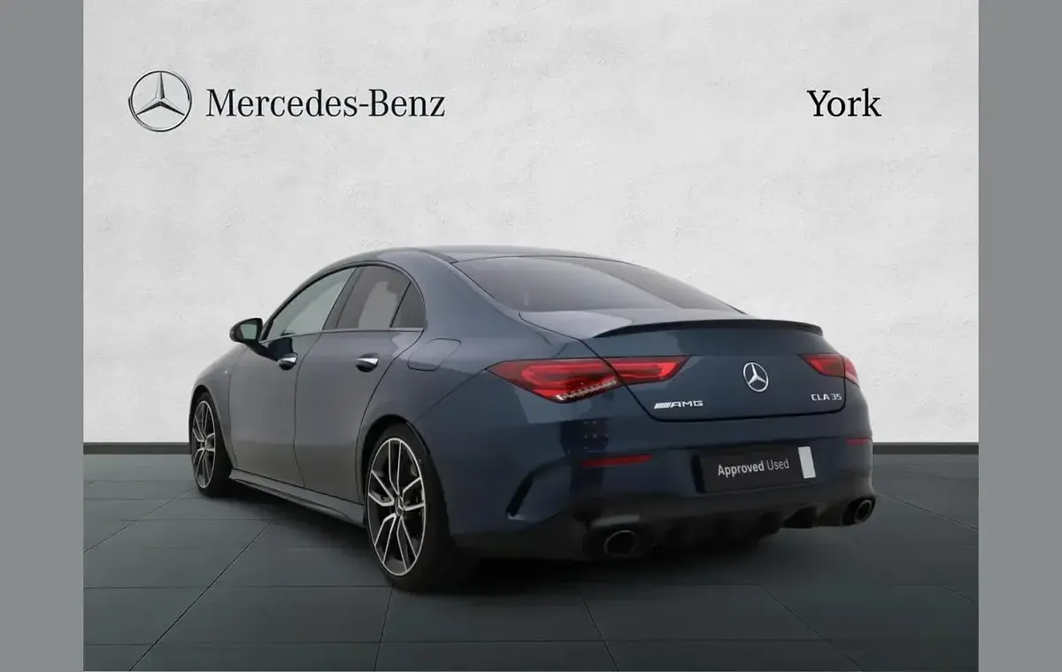 Used Mercedes CLA35 AMG Premium 306 HP (225 kW) 2022 Blue Coupe