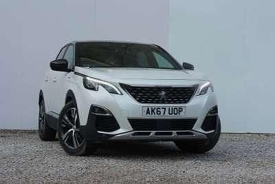 Pearlescent white Used 2018 Peugeot 3008 GT-line Hatchback | £10,475 (Good price) - Image 1/4