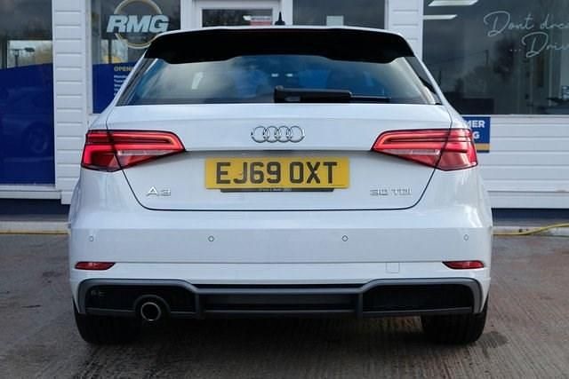 Used Audi A3 Sportback S-Line 114 HP (83 kW) 2019 White Hatchback