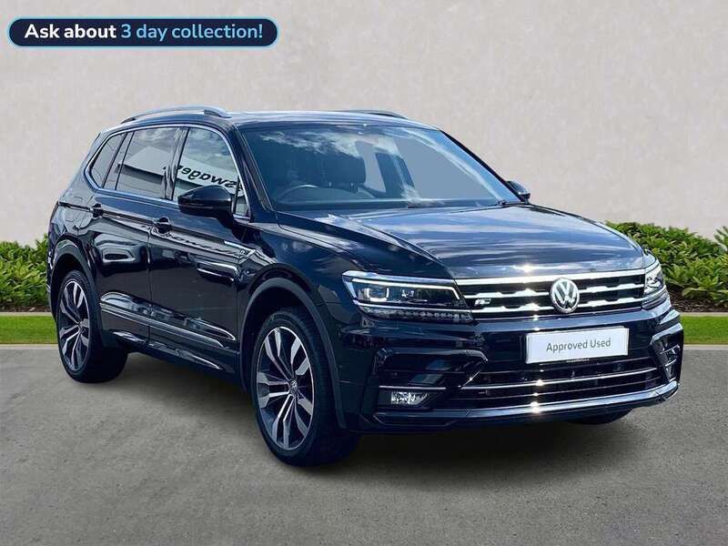 Black Used 2021 VW Tiguan Allspace R-line SUV | £24,997 (Fair price) - Image 1/4