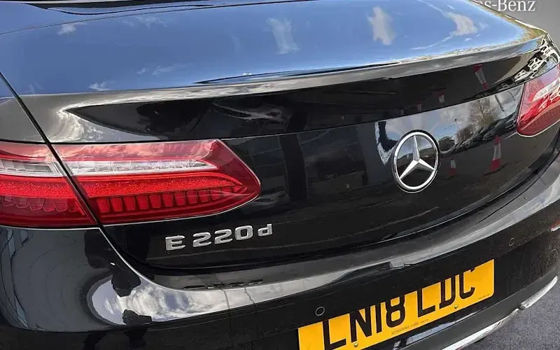 Used Mercedes E220 AMG line 194 HP (142 kW) 2018 Black Cabriolet