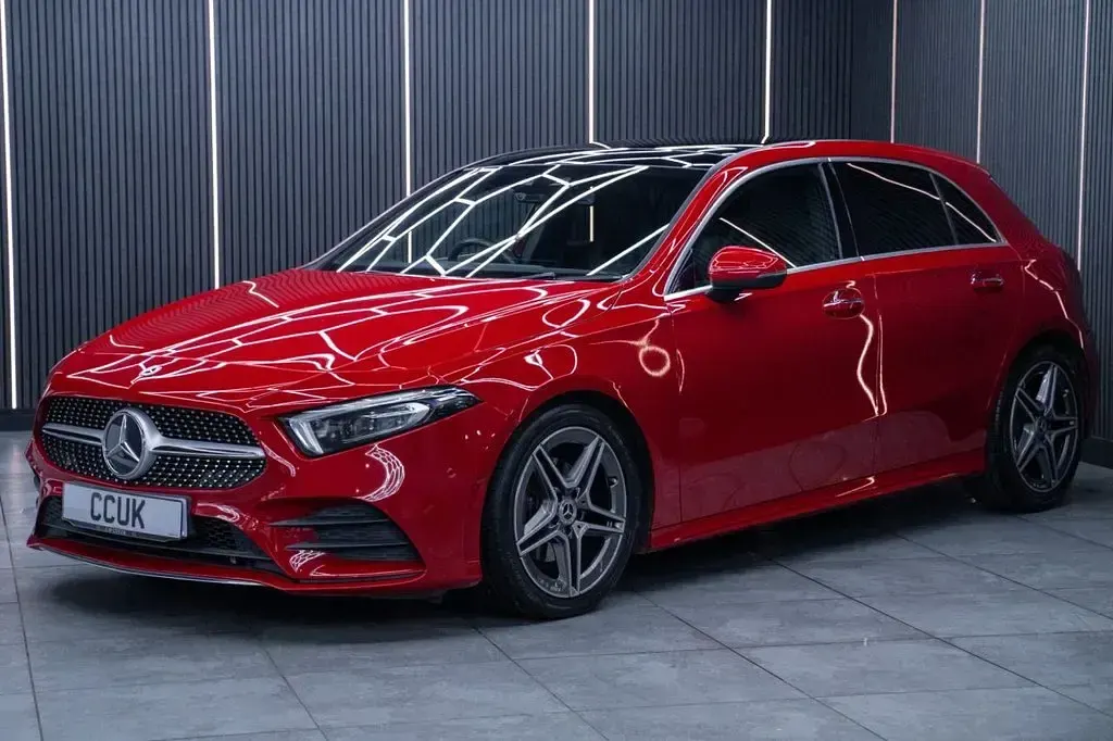 Used Mercedes A200 AMG line 150 HP (110 kW) 2020 Red Hatchback