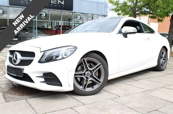 White Used 2019 Mercedes C200 AMG line Coupe | £21,390 (Expensive) - Image 1/4