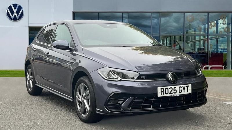 Smokey grey metallic Used 2025 VW Polo R-line Hatchback | £22,393 (Fair price) - Image 1/4