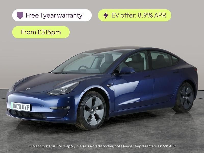 Blue Used 2020 Tesla Model 3 Long Range AWD Sedan | £18,140 (Good price) - Image 1/3