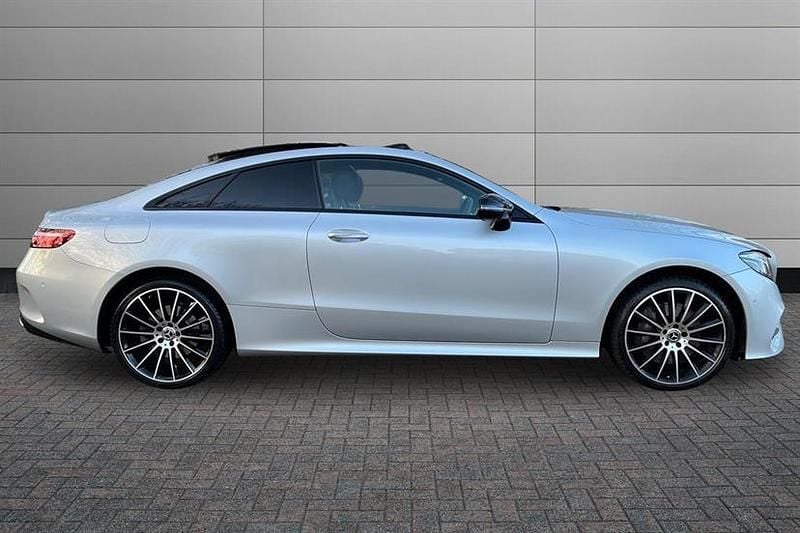 Used Mercedes E400 AMG Line Premium Plus 340 HP (250 kW) 2020 Iridium silver Coupe
