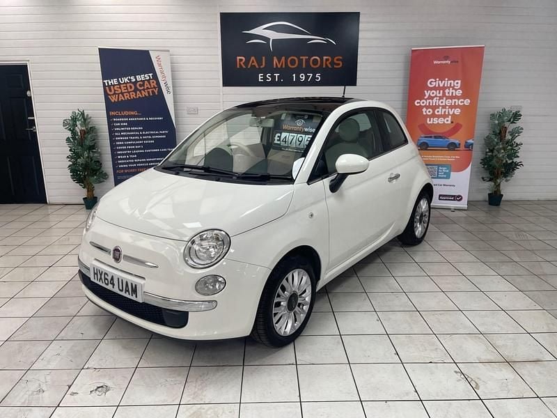White Used 2014 Fiat 500 Lounge Hatchback | £4,795 (Fair price) - Image 1/4