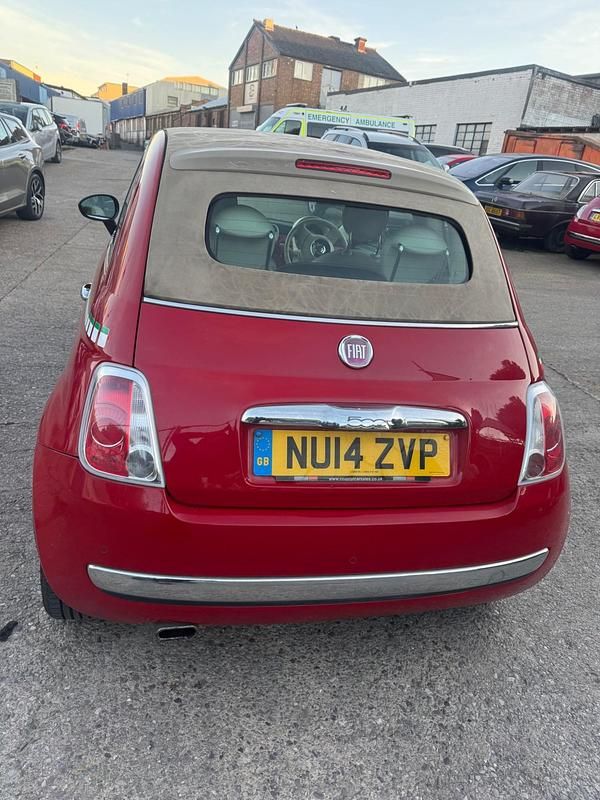 Used Fiat 500 Lounge 85 HP (62 kW) 2014 Red Cabriolet