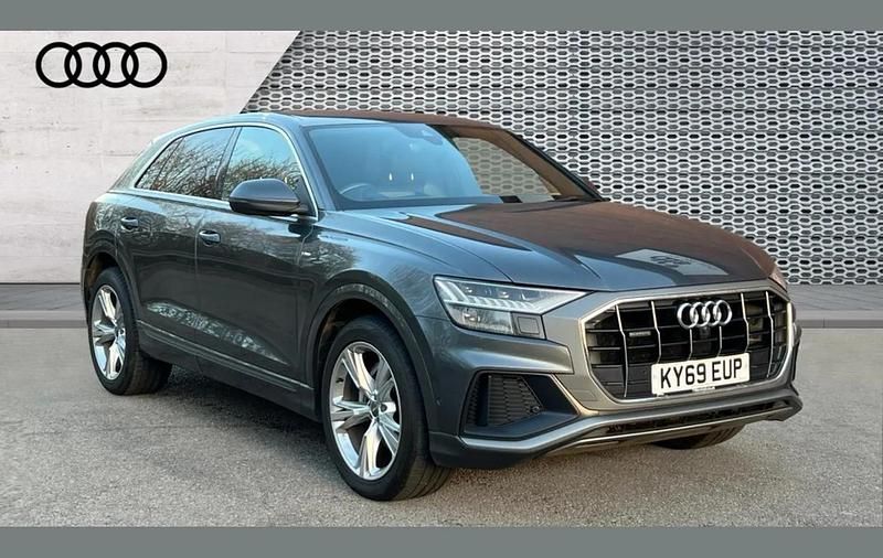 Grey Used 2019 Audi Q8 S-Line SUV | £34,231 (Good price) - Image 1/4