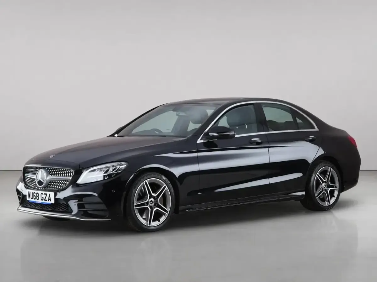 Used Mercedes C300 AMG line 2018 Black Sedan