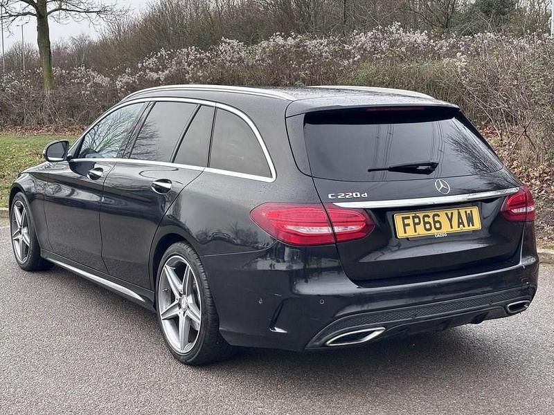 Used Mercedes C220 AMG line 170 HP (125 kW) 2016 Black Estate