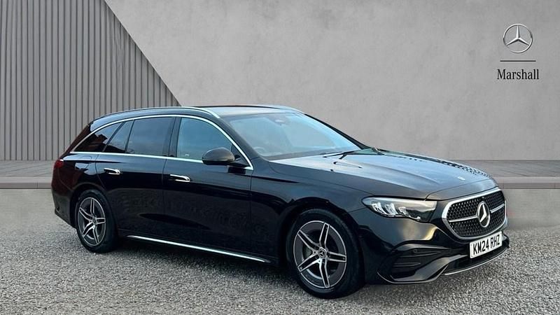 Obsidian black metallic Used 2024 Mercedes E200 AMG line Estate | £39,480 - Image 1/4