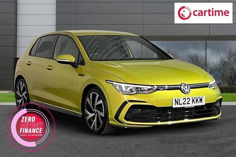 Yellow Used 2022 VW Golf VIII R-line Hatchback | £18,599 (Fair price) - Image 1/4