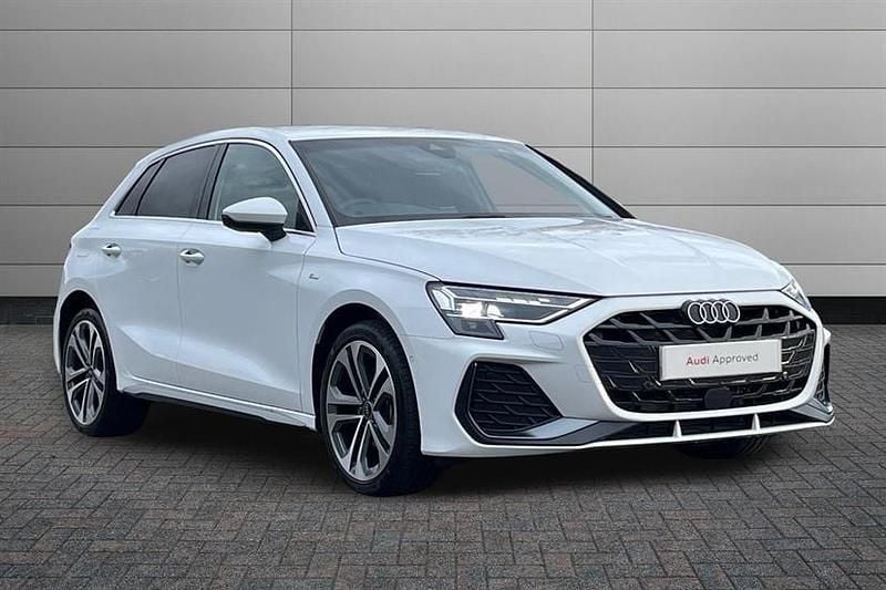 Arkona white Used 2025 Audi A3 e-tron S-Line Hatchback | £29,495 (Fair price) - Image 1/4